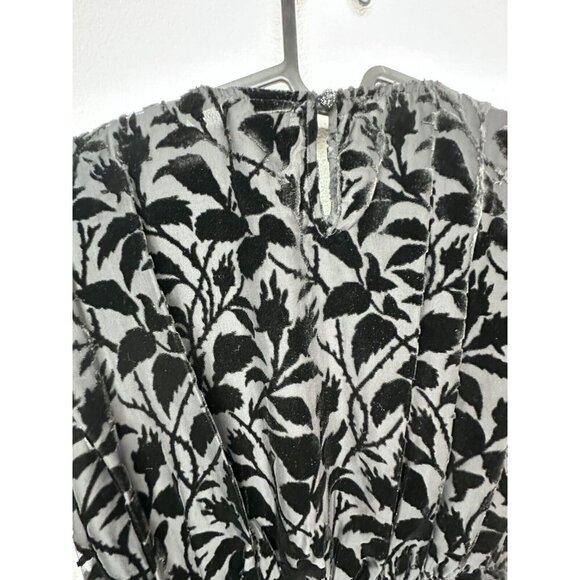 The Kooples Short Black Devore Velvet Dress Size S Cocktail - Picture 11 of 16